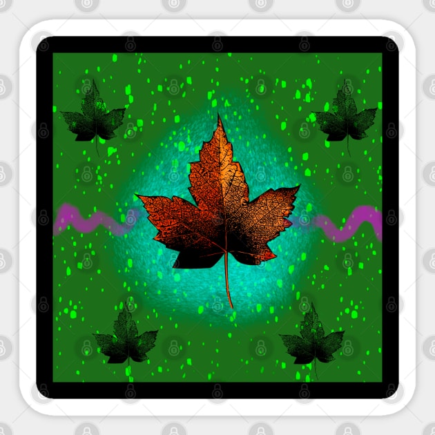 Maple Leaf Autumn Abstract Sticker by MaystarUniverse